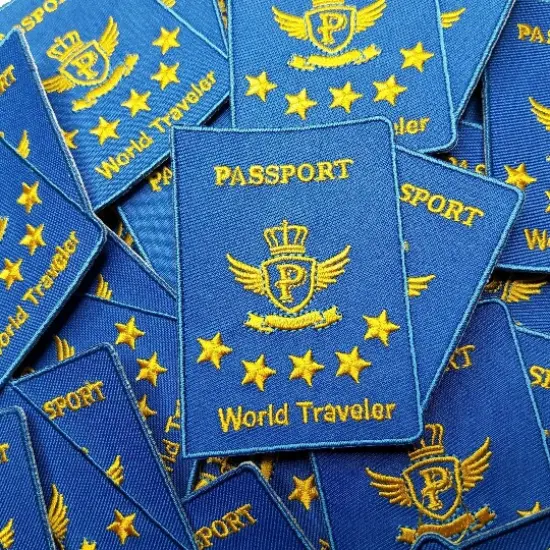 Patch Party Club "Passport" Embroidered Iron-On Patch, Size 3.5" {2}
