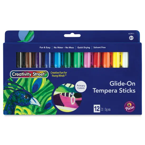 Creativity Street Glide-On Tempera Stick, Assorted Colors, Set of 12 {1}