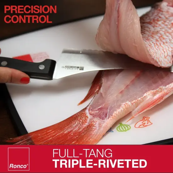 Ronco 20 Piece Knife Set, Full-Tang Handle, Professional Kitchen Knife Set {4}