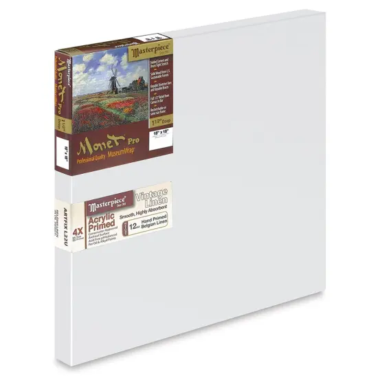 Masterpiece Monet Pro Artfix Linen Canvas - 18" x 18", Acrylic Primed {1}