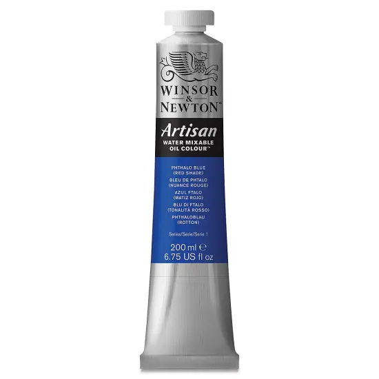 Winsor & Newton Artisan Water Mixable Oil Paint - Phthalo Blue (Red Shade), 200 ml tube {2}