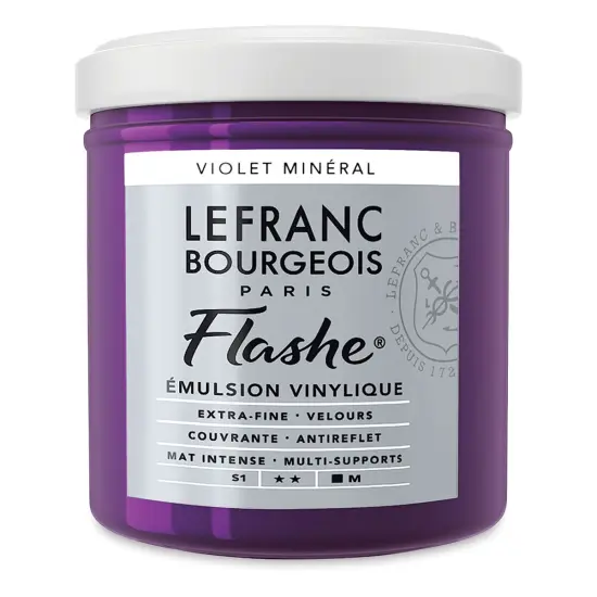 Lefranc & Bourgeois Flashe Vinyl Paint - Mineral Violet, 125 ml jar {1}