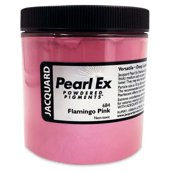 Jacquard Pearl-Ex Pigment - 4 oz, Flamingo Pink, Jar {1}