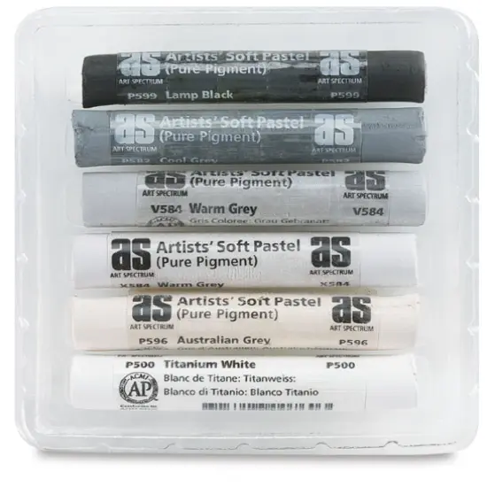 Art Spectrum Pastel 6ix Pack Set - Black to White, Set of 6 {2}