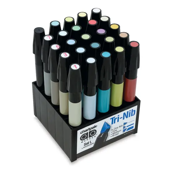 Chartpak Ad Markers - Landscape, Set of 25 {1}