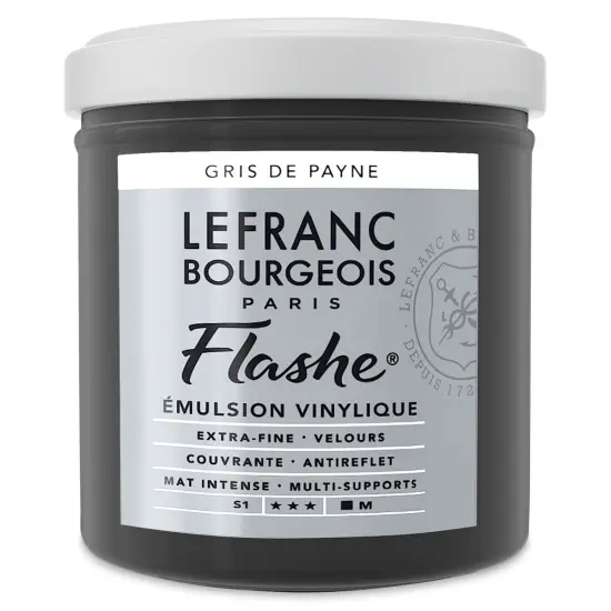 Lefranc & Bourgeois Flashe Vinyl Paint - Payne's Gray, 125 ml jar {2}