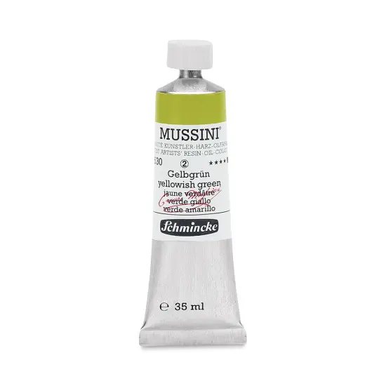 Schmincke Mussini Oil Color - Yellowish Green, 35 ml tube {1}