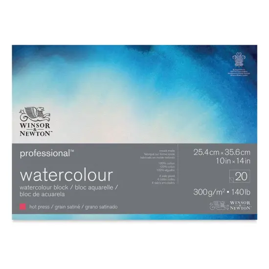 Winsor & Newton Professional Watercolor Block - 10" x 14", Hot Press {1}