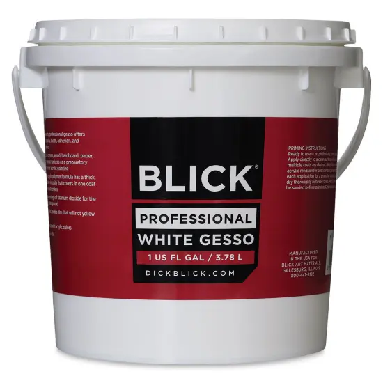 Blick Artists Acrylic Gesso - Professional White, Gallon tub {2}