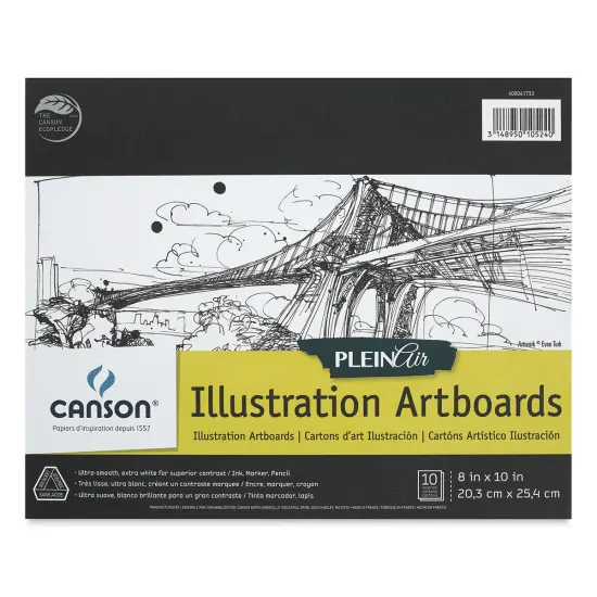 Canson Plein Air Illustration Art Board Pad - 10" x 8", 10 Sheets {1}