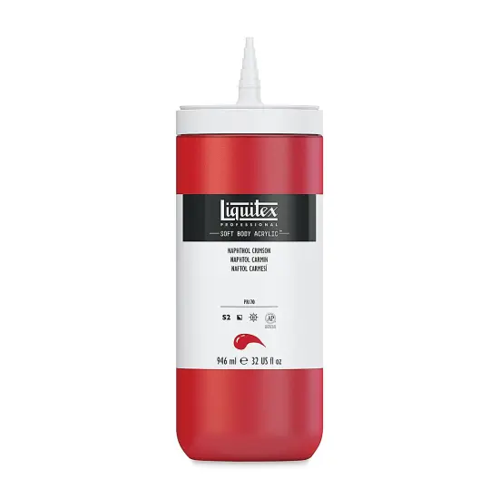 Liquitex Soft Body Artist Acrylics - Naphthol Crimson, 946 ml {1}