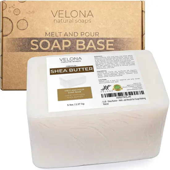 5 LB - Shea Butter - Melt and Pour Soap Base by Velona | SLS/SLES Free | Natural Bars for The Best Result for Soap-Making {1}