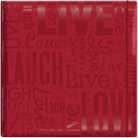 MBI Gloss Post Bound Album 12"X12"-Live, Love & Laugh - Red {1}
