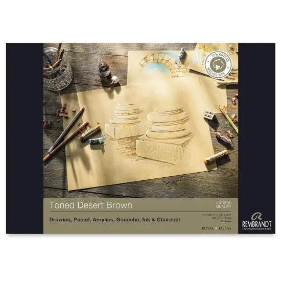 Rembrandt Toned Mixed Media Pad - Desert Brown, 11.7" x 8.3" {1}