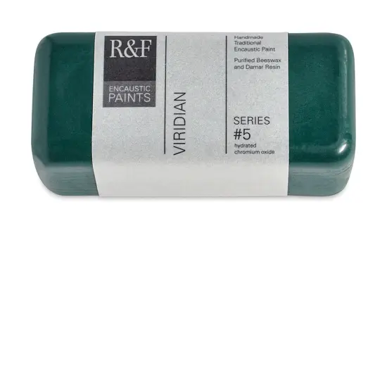 R&F Encaustic Paint Block - Viridian, 104 ml block {1}