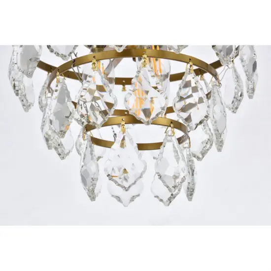 Ella 10 inch flush mount in brass {4}