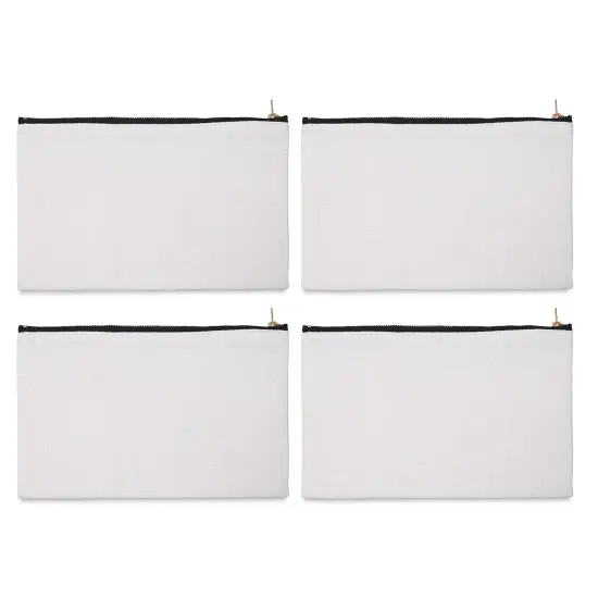 Craft Express Sublimation Printing Makeup Case - Polyester Linen, Pkg of 4 {1}