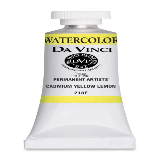 Da Vinci Artists Permanent Watercolor - Cadmium Yellow Lemon, 15 ml tube {1}