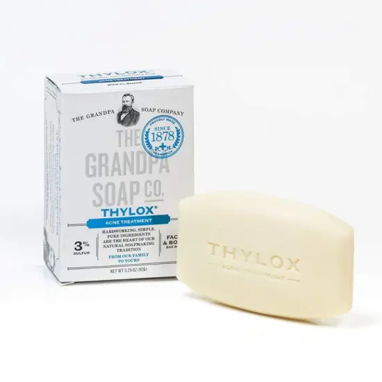 The Grandpa Soap Company Thylox Acne Treatment Bar Soap 4.25 Oz Pack of 3 {3}