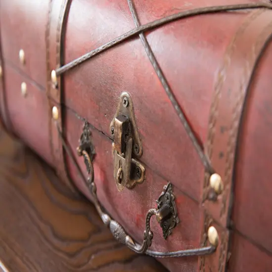 Pirate Style Cherry Vintage Wooden Luggage with X Design {6}