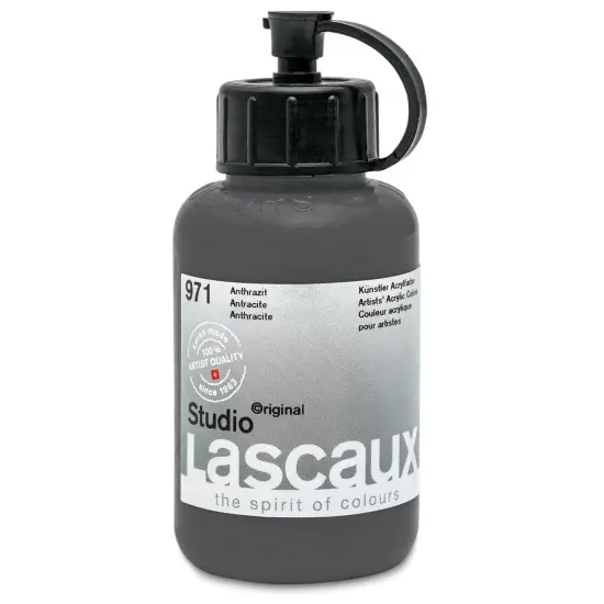 Lascaux Studio Acrylics - Anthracite, 85 ml bottle {1}