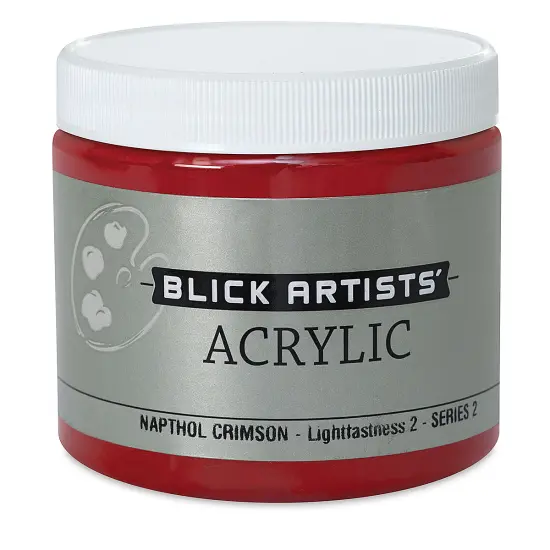 Blick Artists' Acrylic - Naphthol Crimson, 16 oz jar {2}
