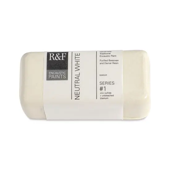 R&F Encaustic Paint Block - Neutral White, 104 ml block {1}