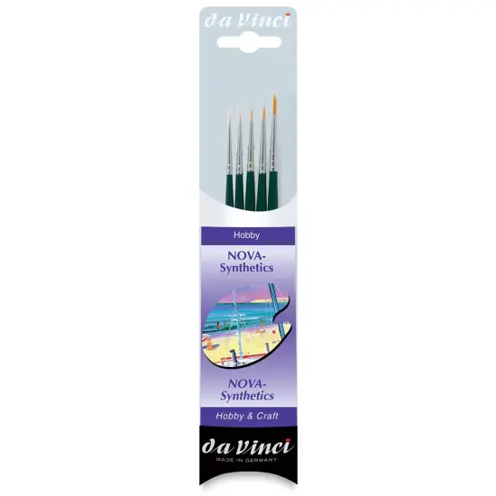 Da Vinci Nova Synthetic Brushes - Miniature Painting Set, Short Handle, Set of 5 {1}