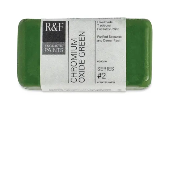 R&F Encaustic Paint Block - Chromium Oxide Green, 40 ml block {2}