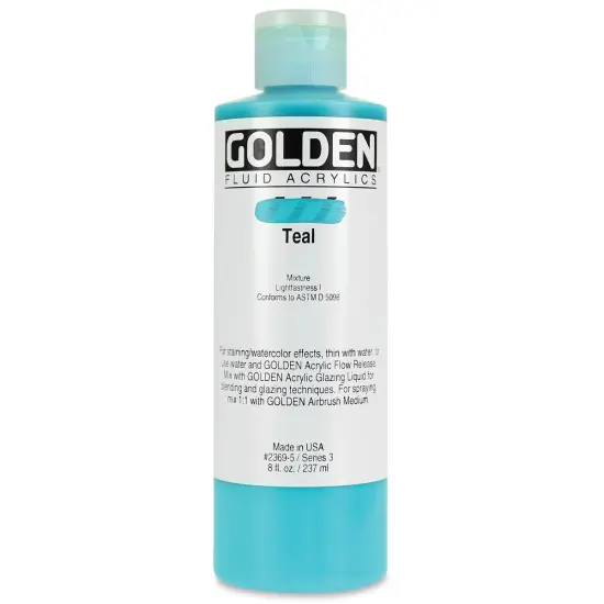 Golden Fluid Acrylics - Teal, 8 oz bottle {1}