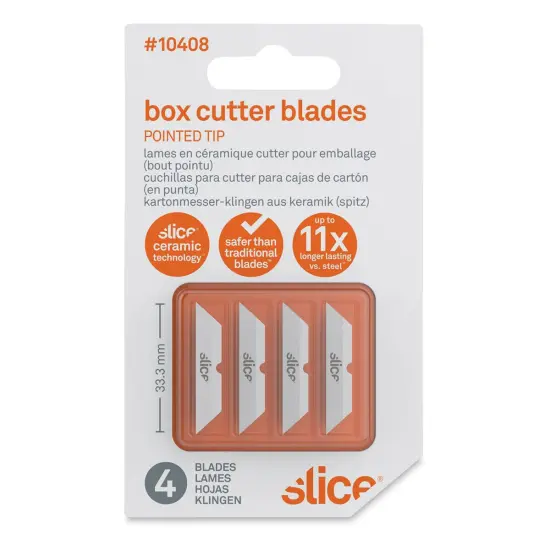Slice Box Cutter Replacement Blades - Pkg of 4, Pointed Tip {1}