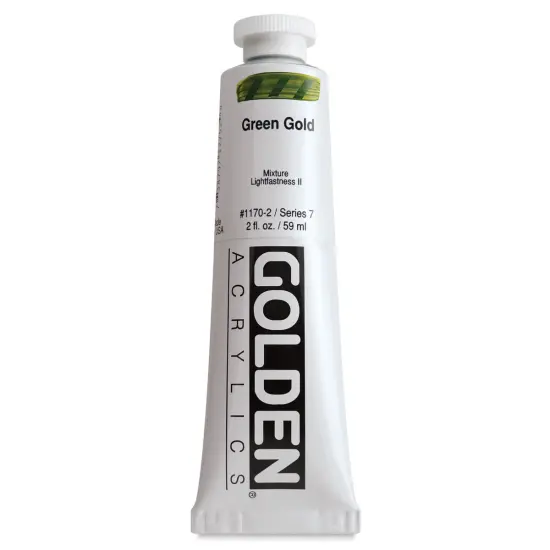 Golden Heavy Body Artist Acrylics - Green Gold, 2 oz Tube {1}