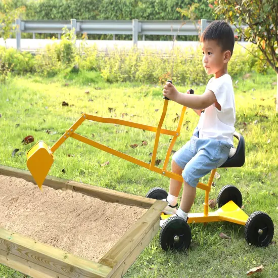 Metal Sand Digger Toy Crane with wheels {2}