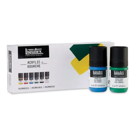 Liquitex Acrylic Gouache - Set of 6, Primaries, 22ml {1}