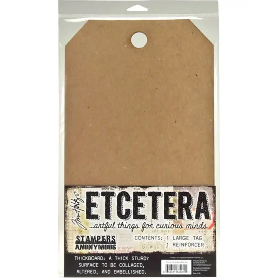 Tim Holtz Etcetera Large Tag 8.25"X14.25"-Kraft {1}