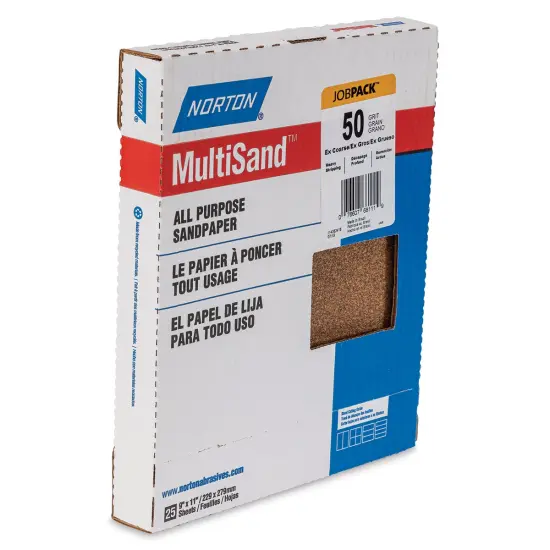 Norton Sandpaper - 25 Sheets, 9" x 11", Extra Coarse, 50 grit {1}