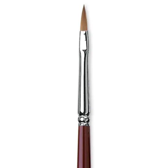 Da Vinci Kolinsky Red Oil Sable Brush - Filbert, Long Handle, Size 2 {1}