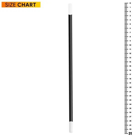 Skeleteen Black Cane 1920s Accessory - Theatrical Plastic Dance and Walking Canes Accessories with White Caps Prop for Adults and Children {5}