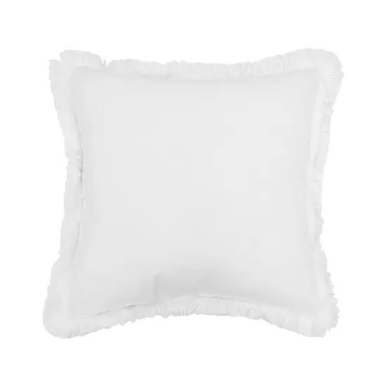 Botanical Butterfly Floral Flowers Spring Printed and Embellished Accent Throw Pillow, 18" x 18" {3}