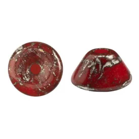 Konos Par Puca&reg; Czech glass bead, Frost Cherry New Picasso, 10 grams {1}