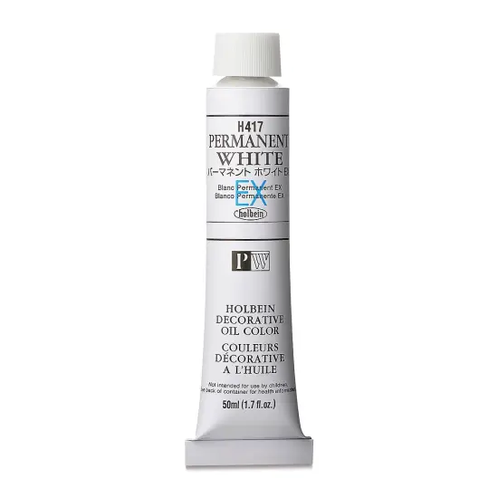 Holbein Artists' Oil Color - Permanent White EX, 50 ml tube {2}