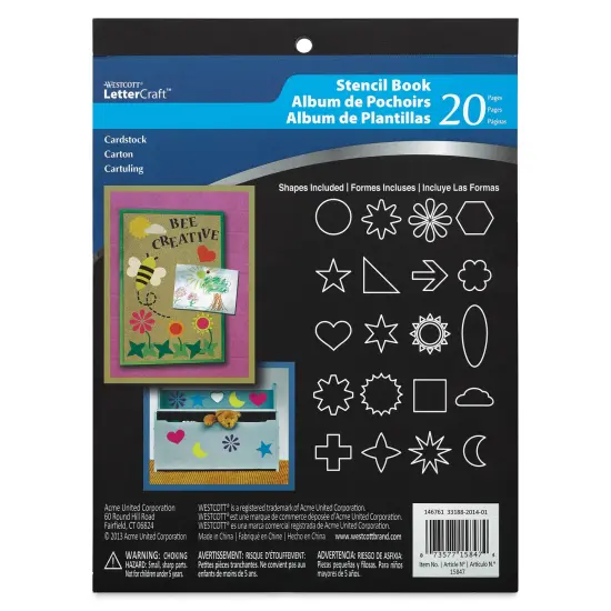 Westcott Stencil Book - 8" x 10", 20 Sheets {1}