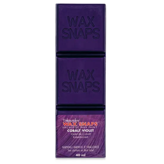 Enkaustikos Wax Snaps Encaustic Paints - Cobalt Violet, 40 ml cake {1}