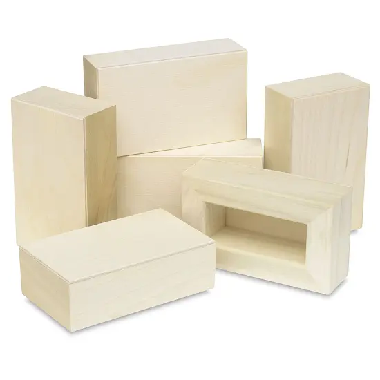 American Easel Painting Panel Pack - 3" x 5" x 1 5/8", Wood, Deep, Pkg of 6 {1}