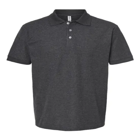 Tultex&reg; Sport Pique Collared Short Sleeve Polo Heat Charcoal {1}