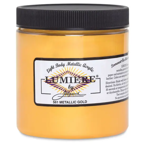 Jacquard Lumiere Acrylic - Metallic Gold, 8 oz Jar {2}