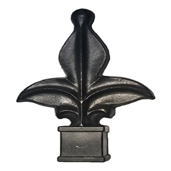 Fence FinialsFleur De Lis Polypropylene Premium Fence Finial Toppers Multi Pack - Black {1}