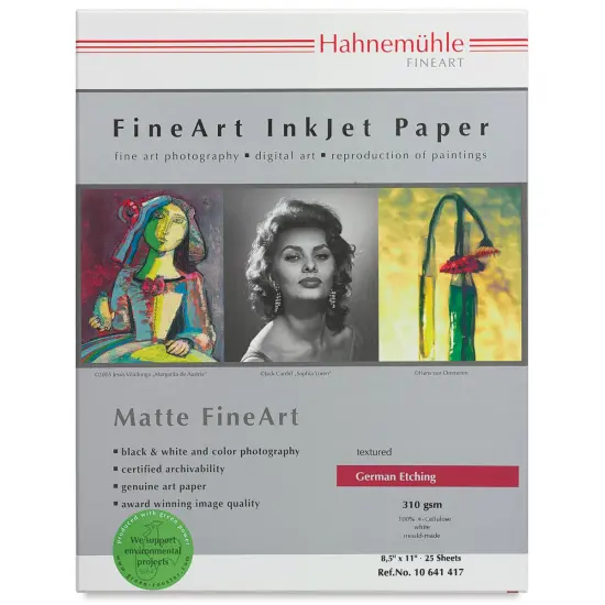 Hahnemuhle German Etching Inkjet Paper - 8-1/2" x 11", 25 Sheets {2}