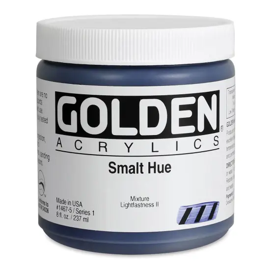 Golden Heavy Body Artist Acrylics - Smalt Historic Hue, 8 oz Jar {1}