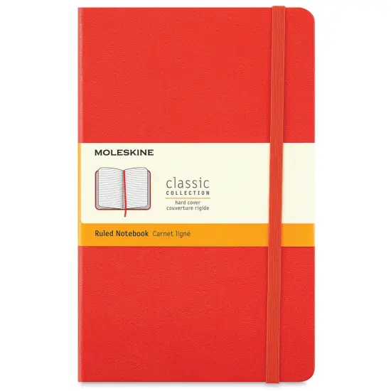Moleskine Classic Hardcover Notebook - Scarlet Red, Ruled, 8-1/4" x 5" {1}